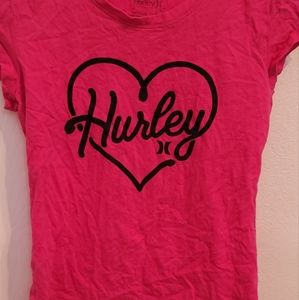 Girls Hurley hot pink shirt